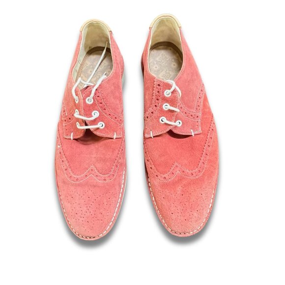 Ted Baker London Jamfro Mens Coral Suede Brogue Oxford Shoes Lace-Up Size 9 main image 7